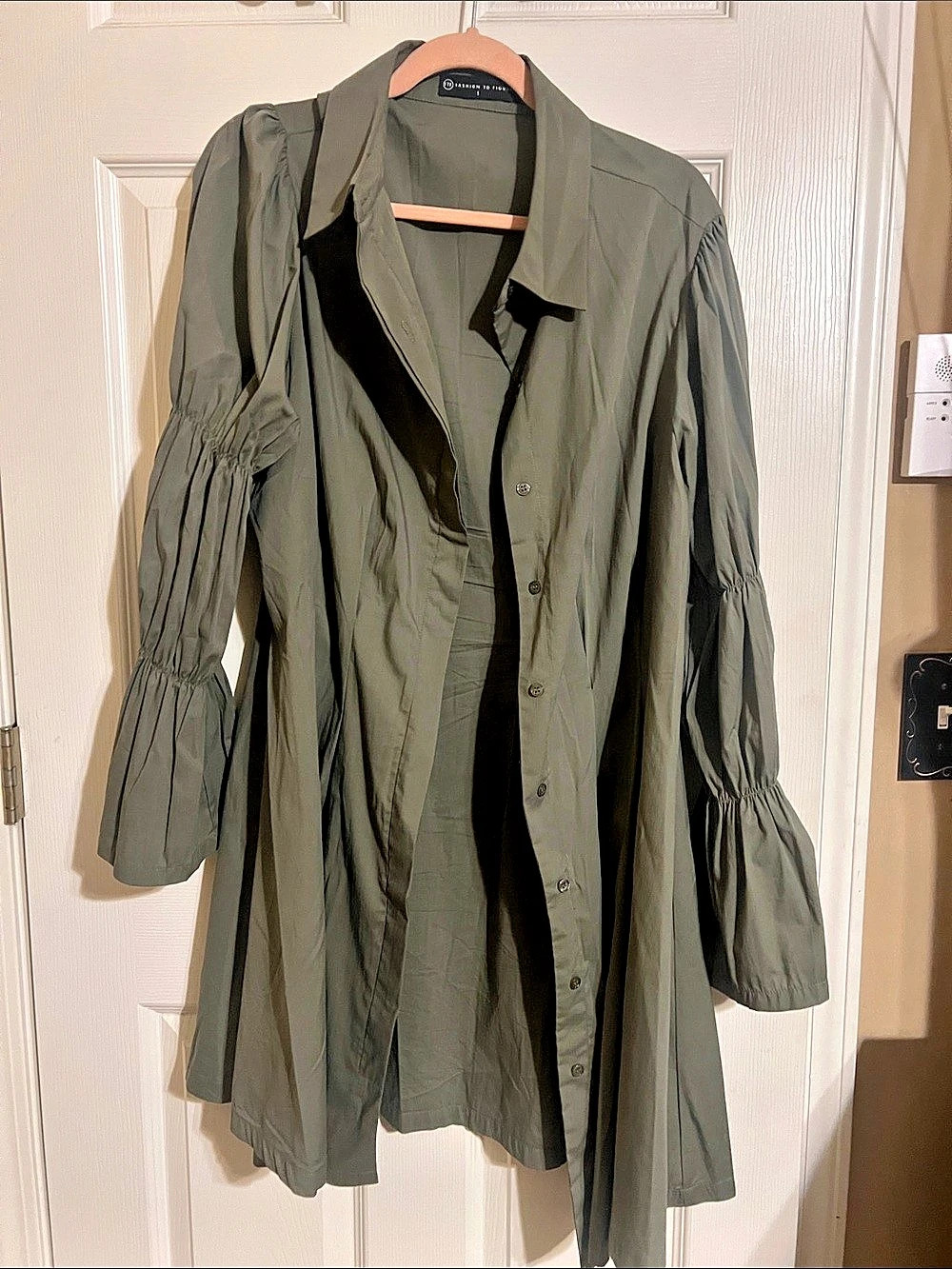F&F Green Collared Mini Dress Like New